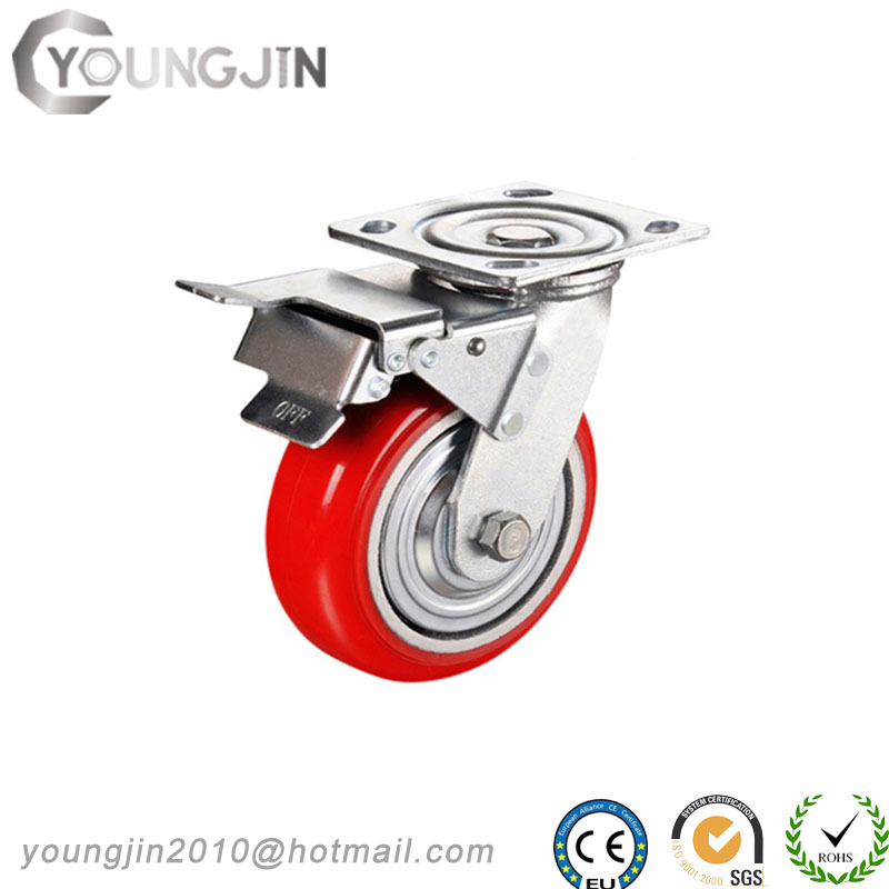 Industrial Iron Core Caster Wheel Brake